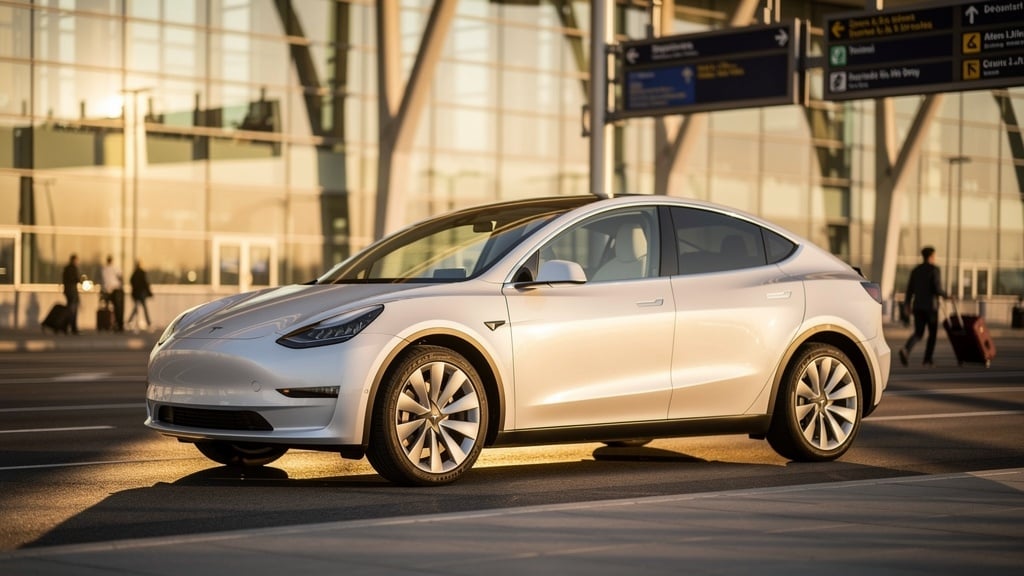 Tesla Model Y Blanco - SUV Premium sin distintivos